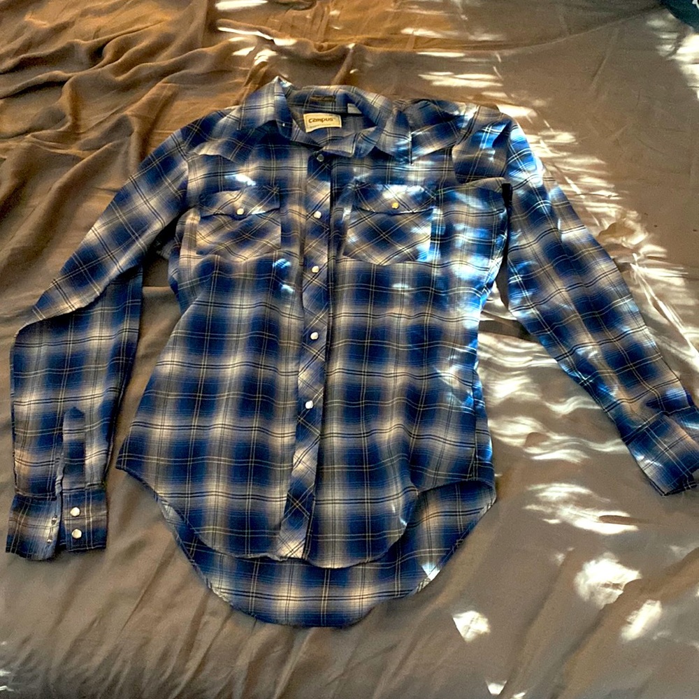 Blue Plaid Rugged Country Shirt